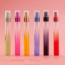 미니 샘플 프로모션 그라디언트 리필 가능 유리 스프레이 여행 향수병 향수 바이알 10cc 퍼퓸 병 6 개, [01] 유리, [01] 6 Pcs Mix Colors