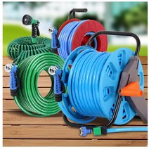 긴 물호스릴 워터릴 물호스건 분사건 수도고무 물청소, 원터치 스프레이건