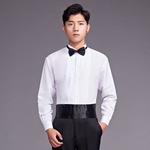 복대 턱시도 셔츠 나비넥타이 화이트