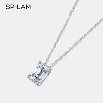 주얼리 925 모이사 펜던트 에메랄드 컷 1Ct D 제작 다이아몬드 원석 목걸이 여성용 정통 스털링 실버