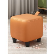 큐브의자 블록 파프리카모양 공간활용 크리미 가족 의자 낮은 사각 간이 체어, 큐브스툴 상큼오렌지 소형 28x28x26cm