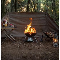 아베나키 화로대 야외 감성 캠핑 휴대용 바베큐 굽기 테이블 접이식 그릴 불멍 5066262305, K