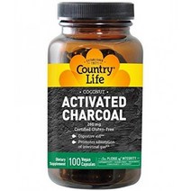 컨트리 라이프 천연 활성탄 숯 Charcoal 260 mg 100개