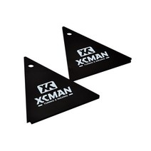 스노우보드왁싱 스키왁스 xcman 알파인 삼각형 스크레이퍼 4mm 두께 - 다크 브라운 - 모서리 청소용 모서리 노치-2 팩, 없음