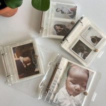 바인더 포토 티켓북 대지 앨범 카드 콜렉트북 사진 포카 미니, 4X6 앨범 투명