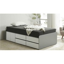 멀티 높은 수납슈퍼싱글침대 프레임 딸방 원룸가구, 메이플화이트