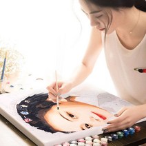 YAYA샵 diy 그림기리기 세트 피포페인팅 사진유화 주문제작전문 포샵수정 8종세트 24색, 60*90cm