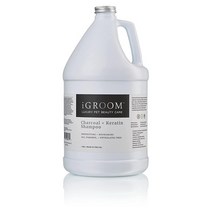 IGroom 차콜 케라틴 애견 샴푸 럭셔리 애완동물 뷰티 케어 털과 피부 보호 숯으로 해독 미국 제조 갤런, 1 Gallon, 01 1 Gallon