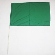 청기 백기 깃발 40x60cm 응원 홍기 깃발춤 청기백기 게임 나무막대기, 1개, 녹색기(40x60cm)