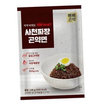 쏙 빠지는 빼빼곤약 사천짜장 / 까르보나라 곤약면 228g x 1팩, (100kcal) 사천짜장 곤약면 1팩