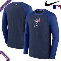 [미국정품] 나이키 MLB 토론토 블루제이스 Authentic Collection Game Raglan Performance Long Sleeve - Navy 911344