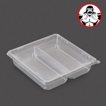반찬 샐러드 40 mm 투명 정사각 2칸 0개 180 배달 포장용기, 상세페이지 참조, 상세페이지 참조, 상세페이지 참조