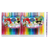 지구화학 투명이색연필 16색 2개 + 투코비 트윈 형광펜 1개 컬러랜덤발송, 1세트