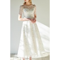 [대여] 돌맘드레스 원피스 스몰웨딩 2부 셀프웨딩 브라이덜샤워 엄마 돌잔치의상 (플로럴) - 이로운날들
