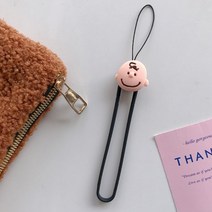 NP 캐릭 실리콘 키링 스트랩 핸드폰 핸드 스트랩, 실리콘 핸드 스트랩_스마일맨
