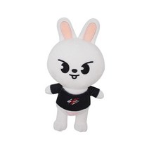 Sk동물원 플러시 장난감 스트레이 키즈 20cm 만화 동물 봉제 인형 Bbokari Leebit Wolf Chan Puppym 어린이 성인 팬 선물, 리빗