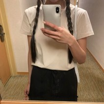 이오르 / [사계절티셔츠/캐주얼/여성스러운/기본티셔츠] 모찌반팔티-4color