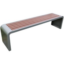 야외 의자 나무 벤치 전원 조립식 공원 정원 테라스 정류장 스틸 2, 그레이  150x40x45