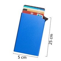 북스캔 동전 지갑 남성용 리지드 알루미늄 신용 카드 케이스 유니섹스 은행 홀더 금속 지갑용 RFID 스캐닝 방지 프로텍터, [06] A-color-6