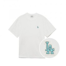 MLB 베이직 스몰로고 반팔 티셔츠 LA White