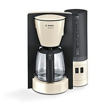 보쉬 필터 커피 머신 ComfortLine TKA6A047 Aroma+ 아로마 보호 유리 용기 1.25 L 10-15 컵용 분리 가능한 물 탱크 물받이 회전식 필터 홀더 케이블 보관함 1200 W 크림 -20035, 토스터와 번들