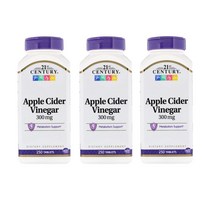 21st Century 21세기 센트리 사과 초모 효모 식초 300mg 250정, 3개