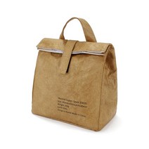 직장인런치백 보냉 보온 도시락 가방 이유식 파우치 모던 박스 샐러드 주머니, 브라운