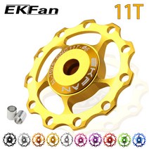 11T MTB 자전거 뒷 변속기 풀리 자키 휠 알루미늄 합금 도로 자전거 가이드 롤러 아이들러 부품 사이클링 액세서리 10 색, 파란색