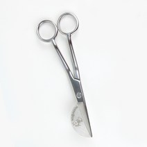 JStrading 누에르고치 펀치니들 전용 가위 루프컷팅 아플리케 자수용 펠리칸가위 커브가위 덕빌가위, 실버