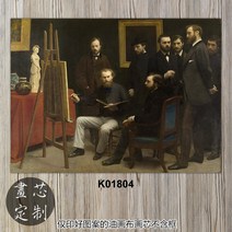 꽃그림액자 프랑스 화가 예술 미세분사 프린트 빈티지 고선명 그림 Latour정물 고전 화초 레스토랑, C09-18inch35x45cm