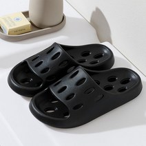 발캉스 푹신말랑 소프트 폼 쿠션 층간소음 욕실화 BT560, 블랙, 1개