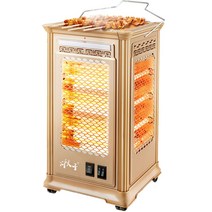 DEKTON 전기 오방 난로 히터 스토브 난방기 캠핑 가정용 바베큐, 골드