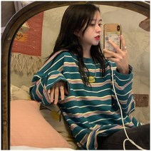 나루니 W02569 스프라이트 슬리브 일자 티셔츠 긴팔티 봄 여름 라운드넥 편한