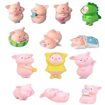 포포베이비 차량용 돼지 피규어 13P 세트, 미니돼지13P세트