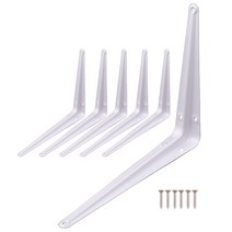 철물대장 선반대 까치발 백색 검정, 250x200 화이트(6개)