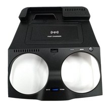 15W 자동차 Qi 무선 충전기 BMW 5 6 시리즈 G30 G38 G32 6GT 2018 2019 2020 특수 휴대 전화 충전 플레이트, 하나, 검은 색