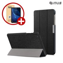 이스카이 (+강화유리 포함) 삼성 갤럭시탭 A6 s펜 10.1 태블릿 케이스 세트 SM-P580 P585, 스마트_블랙(+강화유리1매)