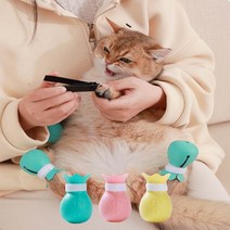 고양이 샤워 목욕 할큄 방지 보호 신발 장갑 부츠, 옐로우