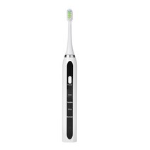 선물 스마트 자기부상 성인 전동칫솔 소프트 퍼퀵 충전 USB 커플 음파 전동칫솔 발렌타인 선물, 화이트 블랙 패널, 직접 충전 플러스 일반 포장