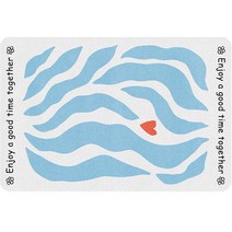 북유럽 디자인 빨아쓰는 규조토 발매트, 하늘색, 1개