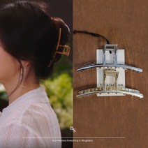 [블링살롱made/국내제작 1+1 2개세트] 유광 베이직 스퀘어 프렌치 올림머리 12cm 메탈 헤어 집게핀 2종 세트 가벼운 긴머리 헤어핀 명품머리핀