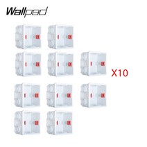 전동대패 Wallpad 영국 EU 스위치 소켓 용 3x3 단일 월 플레이트 마운팅 박스 터치 WiFi 범용 정션, [08] 20 with cover