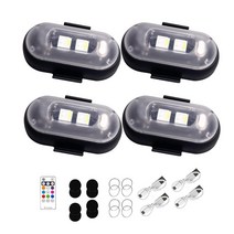 GHSHOP 드론 스트로브 조명 경량 실용 자전거 자동차 오토바이, 4.1cmx2.65cmx1.3cm, 1 끌기 4, 1개