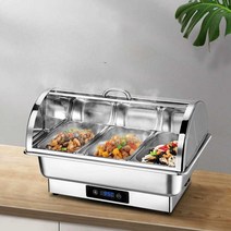 온열 음식진열대 부페 제과 빵 식당 결혼식 레스토랑, 스틸 커버 2단