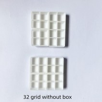 24/48 그리드 휴대용 수채화 물감 상자 접이식 그림 팔레트 미니 소형 포장 모이스처 라이저 여행 미술 용, 09 32 Grid without box