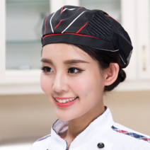 메쉬 베레모 주방모자 바리스타 유니폼모자, 상세 참조