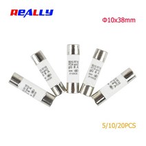 10/20Pcs 10*38 Fast Blow 세라믹 퓨즈 10x38mm 380V 500V 0.5A 1A 2A 3A 4A 5A 6A 8A RO15 RT18, 02 20PCS_02 8A