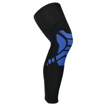 무릎 팔꿈치 보호대 스포츠 실리콘 미끄럼 방지 긴 무릎 브레이스 1 개 통기성 여름 패드 보호대 농구 다, 03 파란_03 XL