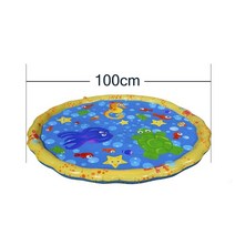 가정용 스플링쿨러 물놀이 바닥 분수매트 에어바운스 팬션 펜션, 100cm