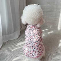 그루밍독 반려동물 그래니 할미 내복 티셔츠, 핑크